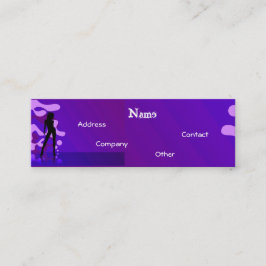 Minitarjeta De Visita Bailarín En Azul Púrpura