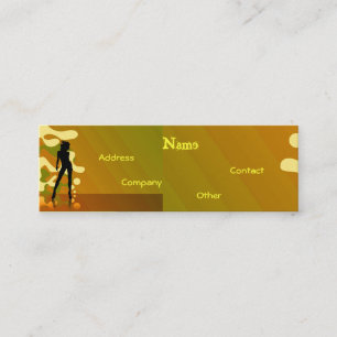 Minitarjeta De Visita Bailarín en oro retro