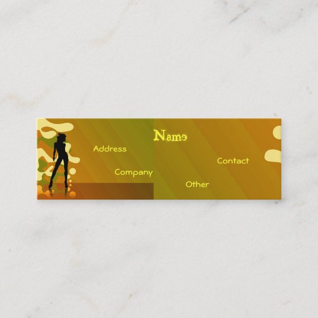 Minitarjeta De Visita Bailarín en oro retro (Anverso)
