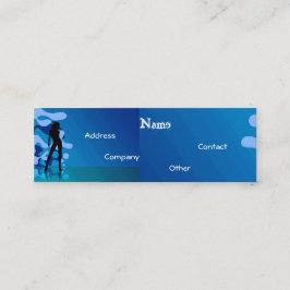 Minitarjeta De Visita Bailarín en púrpura azul