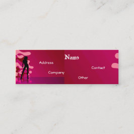 Minitarjeta De Visita Bailarín En Rosa Morado I
