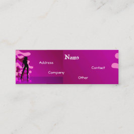 Minitarjeta De Visita Bailarín en rosa púrpura