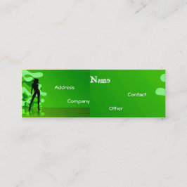 Minitarjeta De Visita Bailarín en verde