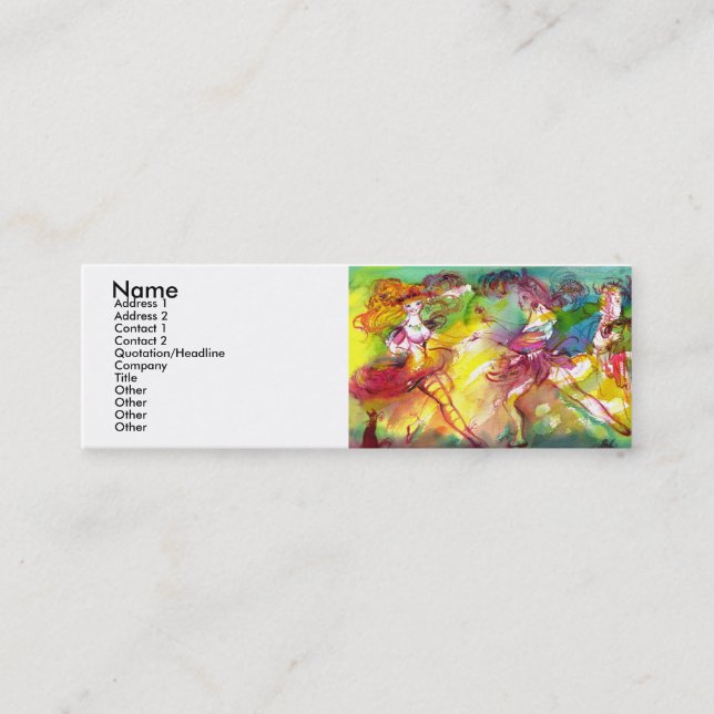 Minitarjeta De Visita BALLETA DE CARNAVAL / Mascarada veneciana, danza,  (Anverso)