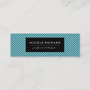 Minitarjeta De Visita Bandas azul y blanca Aqua