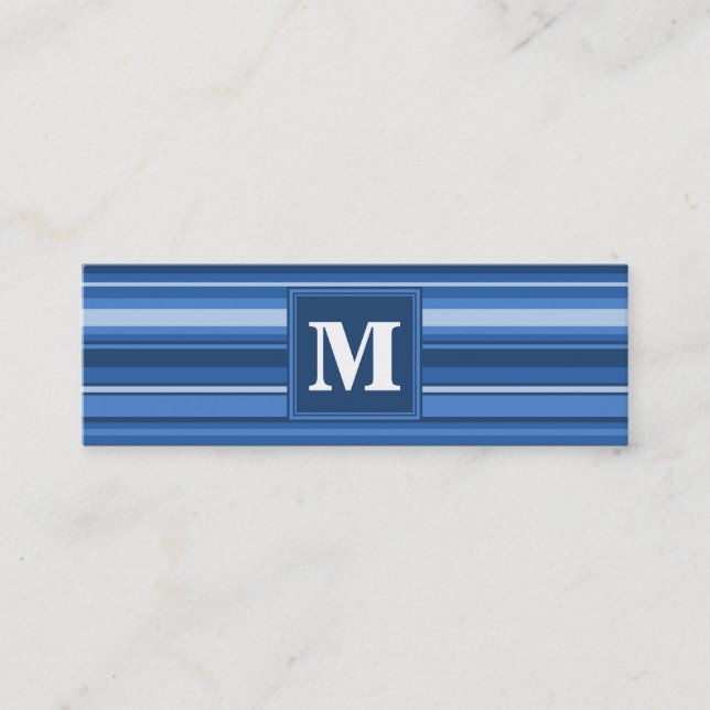Minitarjeta De Visita Bandas azules monográficas (Anverso)