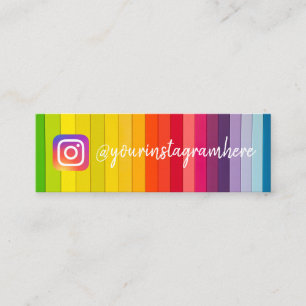 Minitarjeta De Visita Bandas de Instagram de Bloque de Color