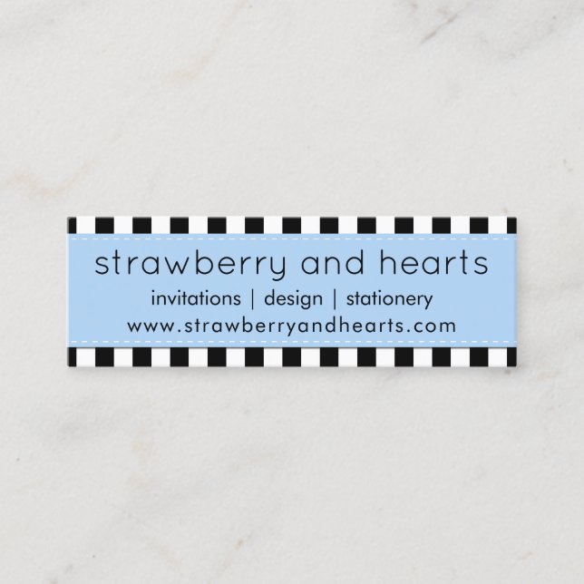 Minitarjeta De Visita Bandas en blanco y negro, patrón a rayas, líneas (Anverso)