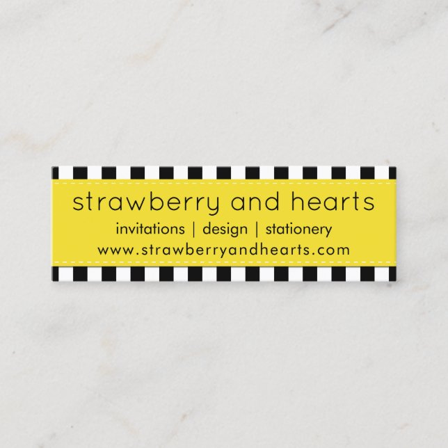 Minitarjeta De Visita Bandas en blanco y negro, patrón a rayas, líneas (Anverso)