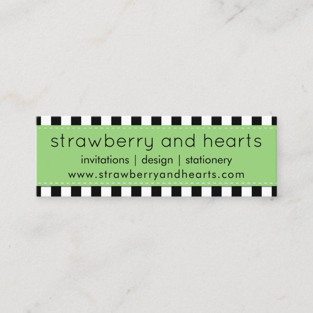 Minitarjeta De Visita Bandas en blanco y negro, patrón a rayas, líneas (Anverso)