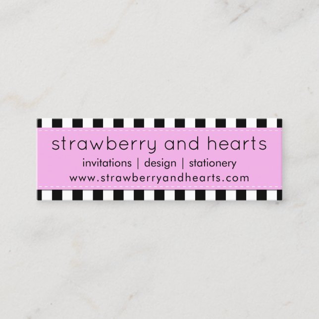 Minitarjeta De Visita Bandas en blanco y negro, patrón a rayas, líneas (Anverso)