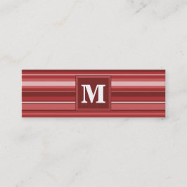 Minitarjeta De Visita Bandas rojas monográficas