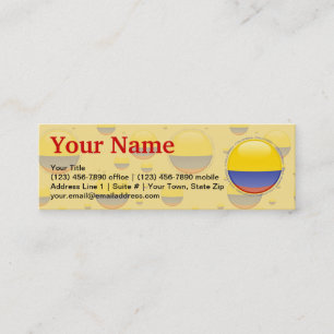 Minitarjeta De Visita Bandera de la burbuja de Colombia