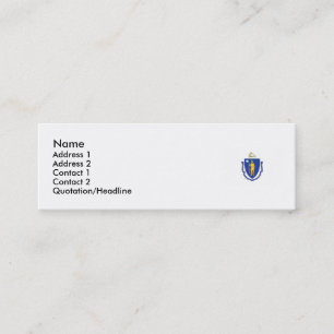 Minitarjeta De Visita Bandera del estado de Massachusetts
