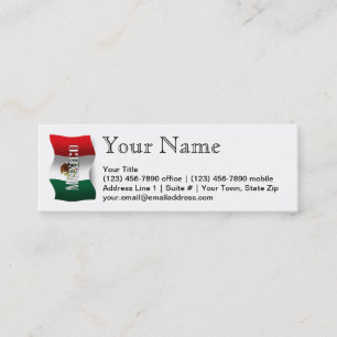 Minitarjeta De Visita Bandera que agita de México