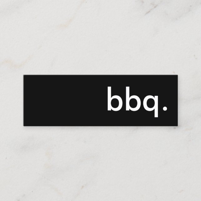 Minitarjeta De Visita Barbacoa. (Anverso)