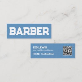 Minitarjeta De Visita Barber Hair Salon QR