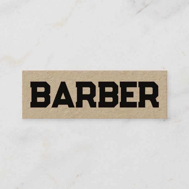 Minitarjeta De Visita Barber Hairdresser QR (Anverso)
