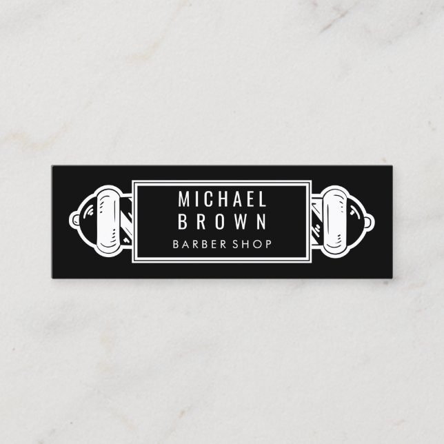 Minitarjeta De Visita Barber Polo | Barber | Hair Stylist (Anverso)