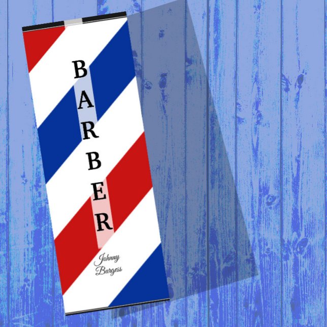 Minitarjeta De Visita Barber Shop Pole Hairdresser Profesional Moderno (Subido por el creador)
