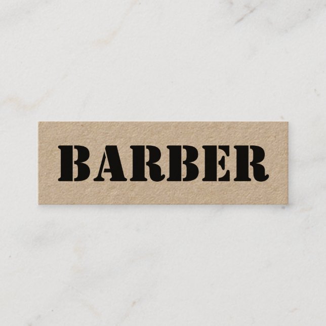 Minitarjeta De Visita Barber urbano (Anverso)