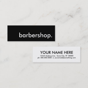 Minitarjeta De Visita barbería.