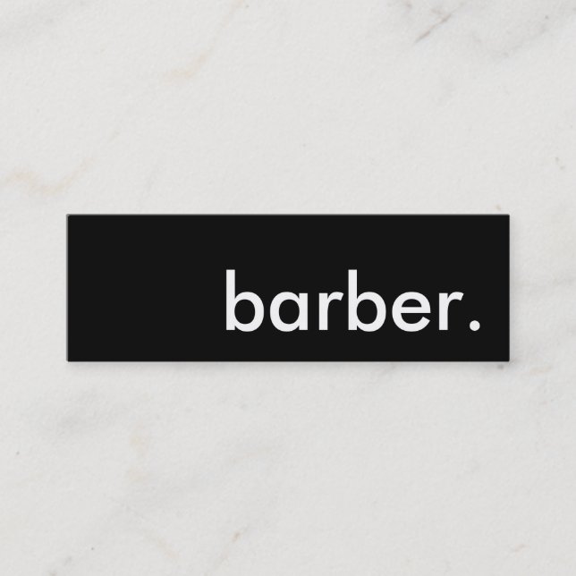 Minitarjeta De Visita barbero. (Anverso)