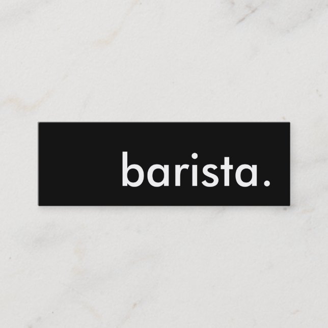 Minitarjeta De Visita barista. (Anverso)