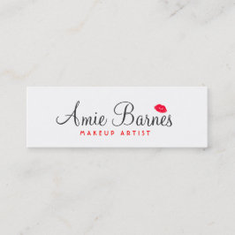 Minitarjeta De Visita Belleza blanca en los labios de besada roja retro