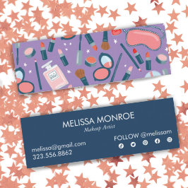 Minitarjeta De Visita Belleza de época Artista de maquillaje Cuto Retro 