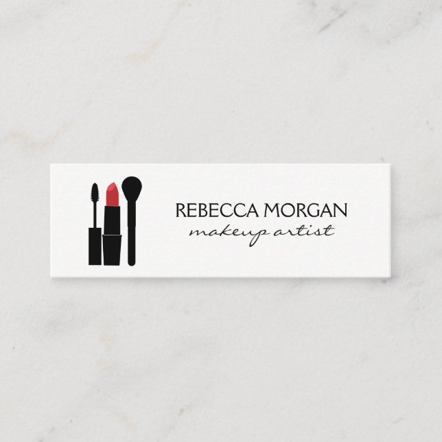 Minitarjeta De Visita Belleza de maquillaje (Anverso)