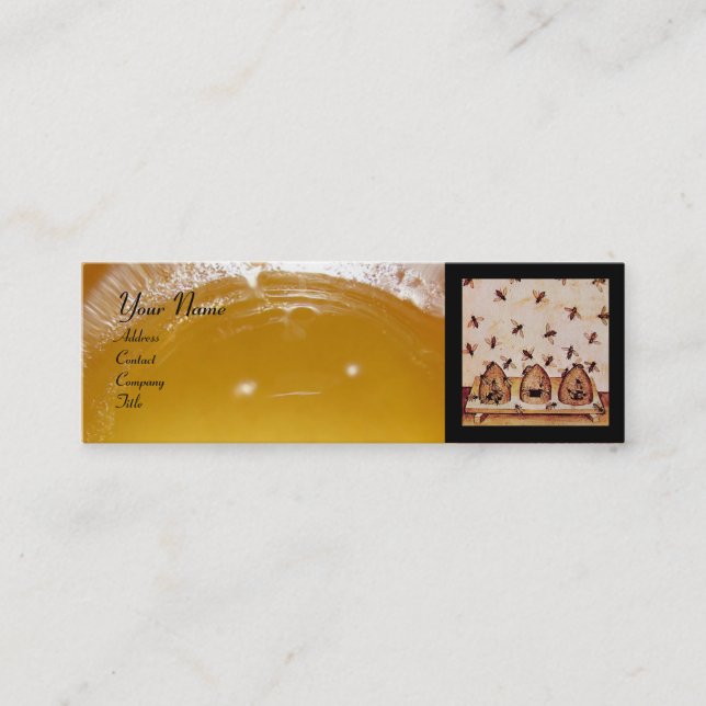 MINITARJETA DE VISITA BESO DE CARNE, MANTENIMIENTO DE AGUA, APIARISTA DE (Anverso)