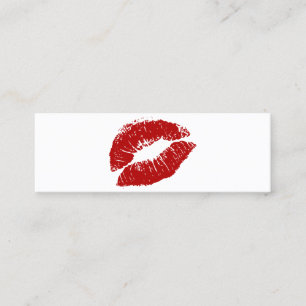 Minitarjeta De Visita Besos de PixDezines, labios rojos de beso