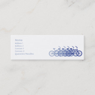Minitarjeta De Visita Bici azul - flaca
