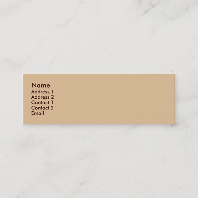 Minitarjeta De Visita Biege (Anverso)