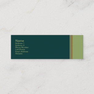 Minitarjeta De Visita biege verde rayado