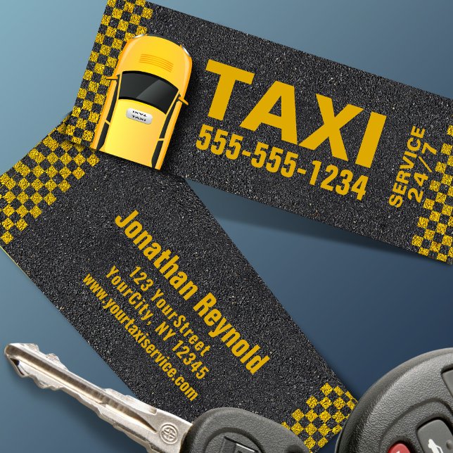 Minitarjeta De Visita Big Yellow Taxi Phone Number 24/7 Service (Subido por el creador)