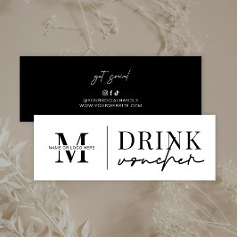 Minitarjeta De Visita Billete de la barra de eventos de Business Voucher