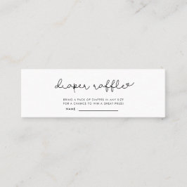 Minitarjeta De Visita Billete de rifa de pañales para la ducha de bebé d