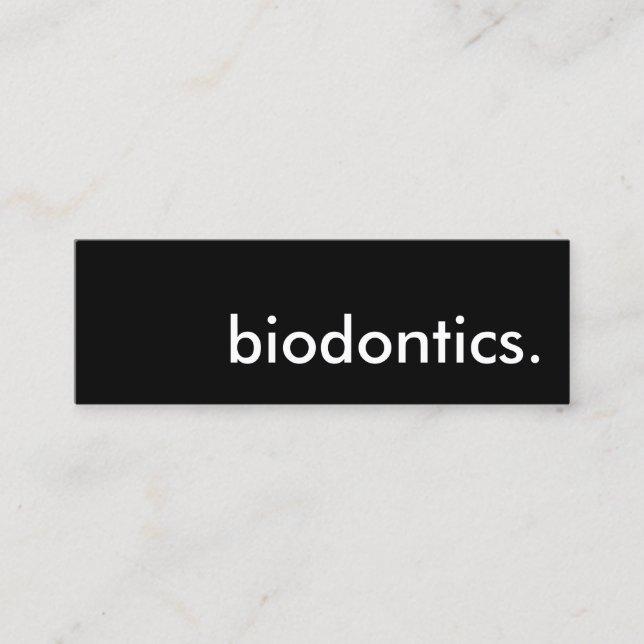 Minitarjeta De Visita biodoncia. (Anverso)