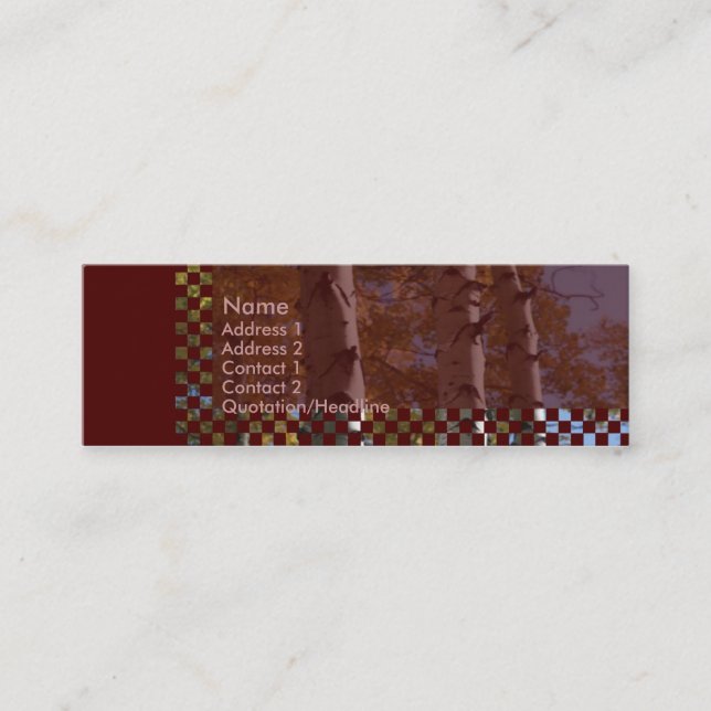 Minitarjeta De Visita Birches Business Card (Anverso)