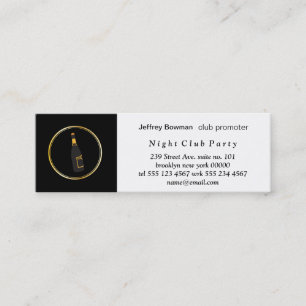 Minitarjeta De Visita Black Gold Ring Champagne