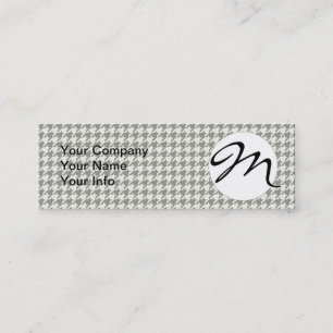 Minitarjeta De Visita Black White Classic Houndstap Check