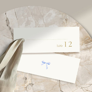 Minitarjeta De Visita Blanco crudo Escort de nombre de lugar de Boda d