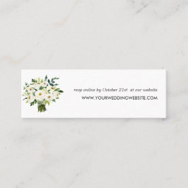 Minitarjeta De Visita Bloom blanco | Sitio web de Bouquet Boda