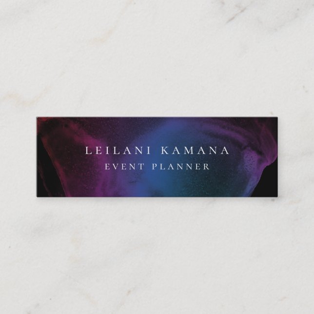 Minitarjeta De Visita Bloque de tinta moderno (Anverso)