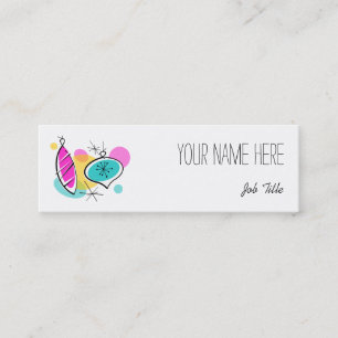 Minitarjeta De Visita Bloques de árbol retro Grupos de texto lateral de