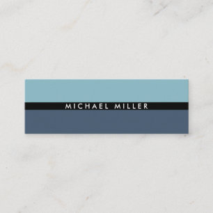 Minitarjeta De Visita Blue black stripe minimal classy design