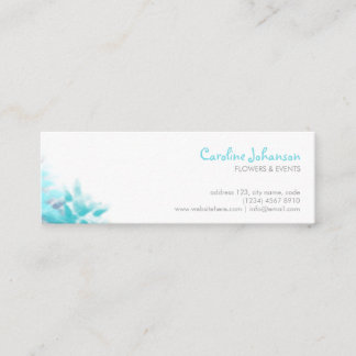 Minitarjeta De Visita Blue flowers artistic elegant feminine zen card