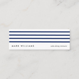 Minitarjeta De Visita Blue simple modern navy nautical lines card
